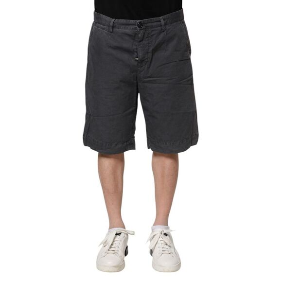 Dolce & Gabbana Dark Gray Cotton Stretch Denim Bermuda Men's Shorts (Pre-Owned)